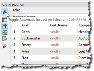 Toggle Automatic Inspect on Selection